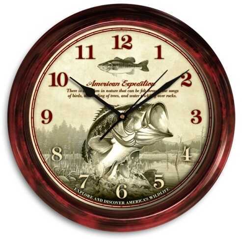 American Expedition Signature Series Clock -Largemouth Bass
