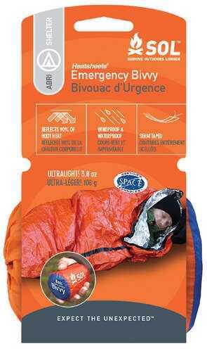 Adventure Medical Kits 01401138 Sol Emergency Bivvy Aluminum-Coated Polyethylene Orange 84" X 36"
