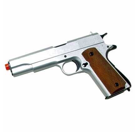 Leapers UTG Sport Airsoft 1911 Pistol Heavy Weight, Silver Model Soft-961Sh