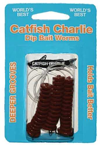 Catfish Charlie Dip Bait Worms 3 Pack Yellow