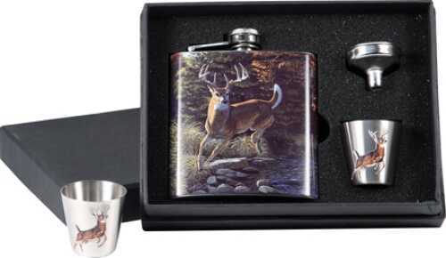 Rep Deer Flask/Shot Glass Gift Pack 988