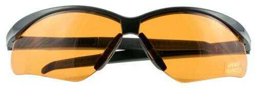 Walkers GWPSGLAMB Shooting Glasses Crosshair Shooting/Sporting Black Frame Polycarbonate Amber Lens