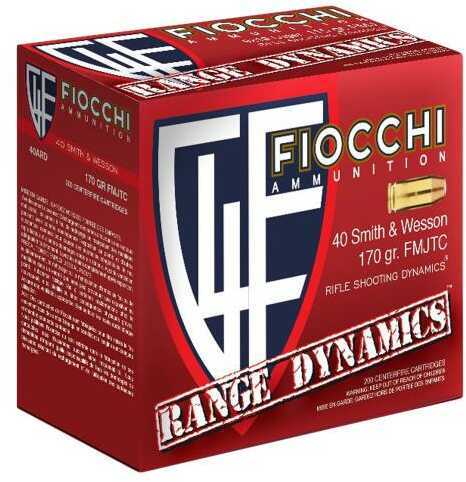 40 S&W 170 Grain Full Metal Case 200 Rounds Fiocchi Ammunition