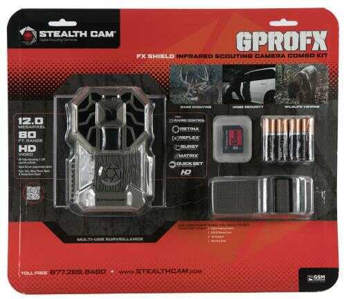 Stealth Cam STCG26FXNGK G Series Trail Camera 12 MP Gray with 8 AA Batteries and 8GB SD Card