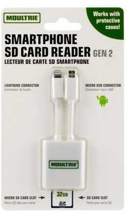 Moultrie MCA13376 Smart Phone SD Card Reader Gen 2 iOS/Android White