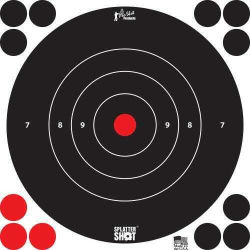 Pro-Shot SplatterShot Peel & Stick Self-Adhesive Black/White Bullseye 8" 6 Pack
