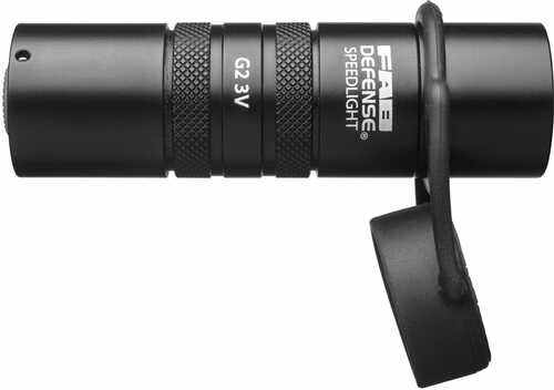 Fab Defense (USIQ) FX-SPEED Speedlight Gen2 3V Tactical Flashlight Clear LED 378 Lumens CR123A Lithium Battery Black 606
