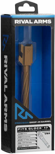 Rival Arms Ra20G101C Standard Barrel Compatible With for Glock 17 Gen 3/4 416 Stainless Steel Bronze PVD