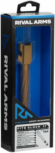 Rival Arms Ra20G201B Standard Barrel Compatible With for Glock 19 Gen 3/4 416 Stainless Steel Graphite PVD