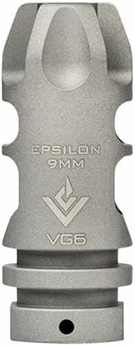 Aero Precision VG6 Epsilon 9mm Muzzle Brake AR-15 Compatible 1/2x28 Right Hand 17-4PH Stainless Steel Bead Blasted Finis
