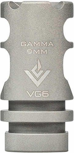 Aero Precision VG6 Gamma 9mm Muzzle Brake AR-15 Compatible 1/2x28 Right Hand 17-4PH Stainless Bead Blasted Finish
