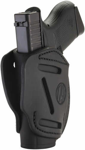 1791 Gunleather 3WH2SBLA 3 Way Fits Glock 42/Ruger LCP/S&W Bodyguard Steerhide Stealth Black