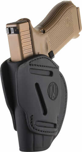 1791 Gunleather 3WH5SBLA 3 Way Fits Glock 17/HK Vp9/S&W M&P9/Springfield XD9 Steerhide Stealth Black