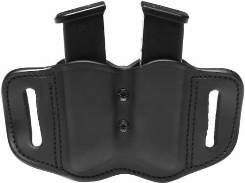 1791 Gunleather Double Stacked Polymer Magazine Pouch 2.2 OWB Ambidextrous Leather Black