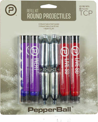 UTS / Pepperball TCP Round Projectile Refill Kit Includes Inert (VXR) Live 4 CO2 Cartridges