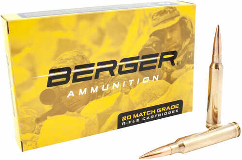 Berger Bullets 70100 Tactical 300 Win Mag 215 Gr Hybrid Open Tip Match 20 Bx/ 10 Cs