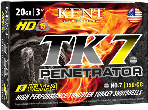 Kent Cartridge T203TK407 TK7 Penetrator 20 Gauge 3.00" 1 3/8 Oz 7 Shot 5 Bx/ 20 Cs