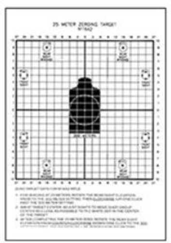 Action Target Inc Alt C(2)-100 M-16 Hanging Tagboard 8.75" X 11.5" Center Mass Black/White 100