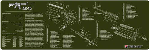 Beck TEK LLC (TEKMAT) R36AR15OD AR-15 Cleaning Mat Parts Diagram 36" X 12" OD Green