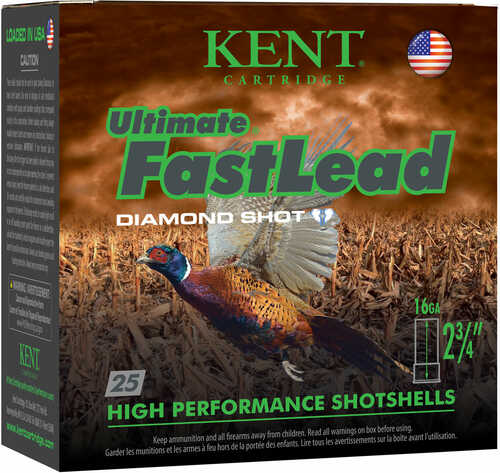 16 Gauge 2-3/4" Lead #5  1 oz 25 Rounds Kent Cartridges Shotgun Ammunition