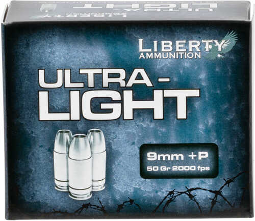 Liberty Ultra Light 9MM +P 9MM Luger 50Gr HP 20Rd 10Bx/Cs