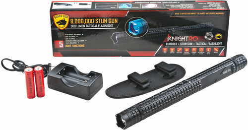 Guard Dog KNIGHTRO Stun Gun Baton W/ TAC 80,000K Volts Black