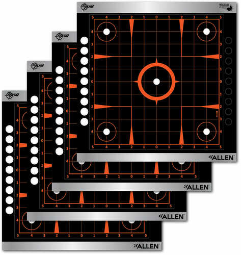 Allen 15238 EZ Aim Reflective Self-Adhesive Paper 12" X 12" Grid Black/Orange 4 Pack