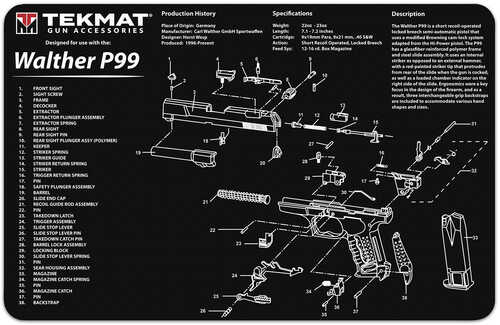 TekMat TEKR17WALP99 Walther P99 Cleaning Mat-img-0