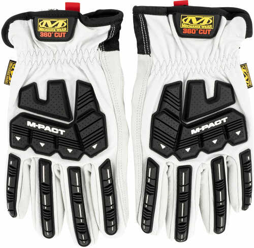 Mechanix Wear Durahide M-Pact Hd Driver F8-360 Large White Leather Gloves