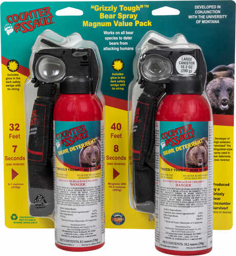Counter Assault Bear Spray Capsaicin 8.10 Oz/10.20 Oz (Magnum Value Pack)
