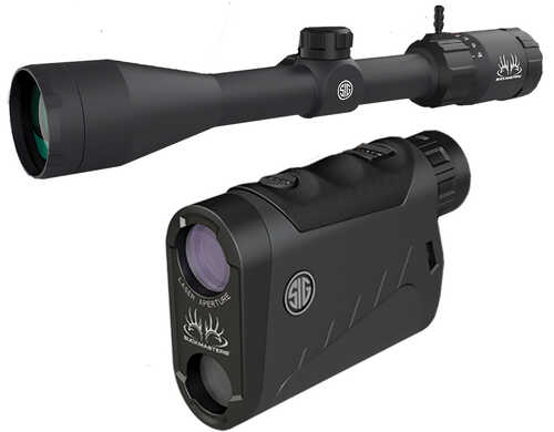 Sig Sauer Electro-Optics SOK15Bm03 Buckmasters Combo Kit Black Anodized 3-12X 44mm 1" Tube BDC Reticle Red Laser Feature