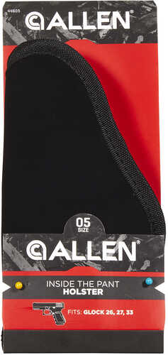 Allen 44605 Inside The Pants Belt Slide Holster 05 Black Ultrasuede-Like IWB/Belt Right Hand