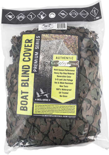 Camo Systems BB16 Military Boat Concealment Green/Brown 5' X 19' Ripstop