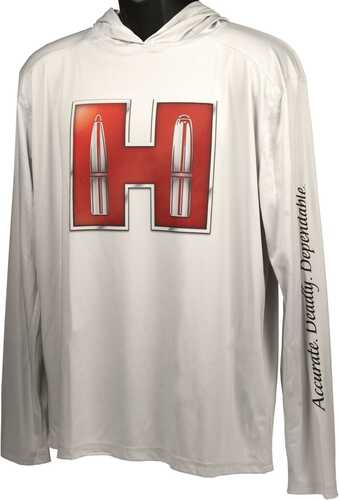 Hornady Solar Hoodie White W/Red Logo Small Long Sleeve Pull Over