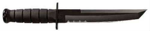 KABAR KA-BAR Tanto Fixed Blade Knife 1095 Cro-Van/Black Combo Point Glass Filled Nylon Sheath 7" Black Kraton Bo