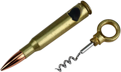 Caliber Gourmet Cork Screw Brass/Copper 50 Shell Bullet