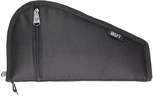 Bulldog BDT619B Deluxe Pistol Case 9"L X 6" H Black Padded Nylon With Pocket & Sleeve For Handgun