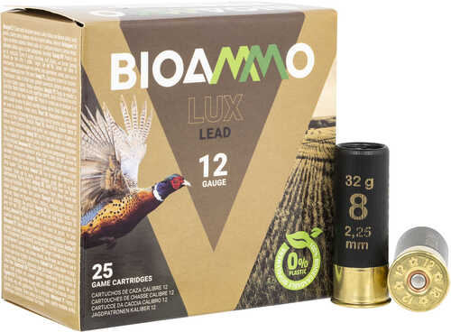Bioammo Bl3280 Lux 12 Gauge 2.75" 1 1/8 Oz 8 Shot 25 Bx/ 10 Cs