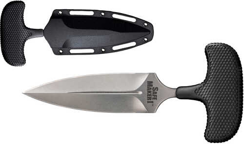 Cold Steel Cs-12DBST Safe Maker I 4.50" Fixed Spear Point Plain Stone Washed AUS-8A SS Blade/ Black Kray-Ex Handle Inclu