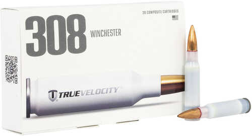 308 Win 168 Grain Nosler Solid 20 Rounds TRUE VELOCITY Ammunition 308 Winchester