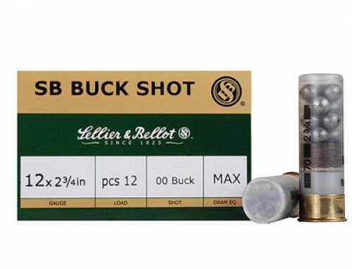 Sellier & Bellot Sb12bsg Hunting 12 Gauge 2.75" 9 Pellets Shotgun 25 Bx/10 Cs