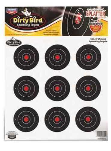 Birchwood Casey 35309 Dirty Bird Hanging Heavy Tagboard 3" Bullseye Black 192 Targets