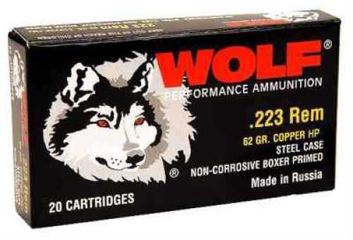 223 Rem 62 Grain Hollow Point 500 Rounds Wolf Ammunition 223 Remington