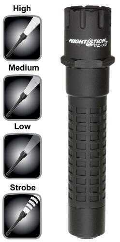 Bayco Tac500b Nightstick Tactical Flashlight 200/125/65 Lumens Lithium Ion Black