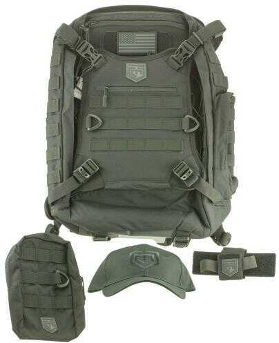 Cannae Pro Gear Phalanx Full Size Duty Pack Tactical Bundle Backpack Cordura/Pouch/Holster/Cap/Patch Black