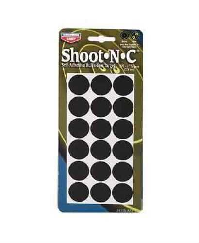 Birchwood Casey 34115 Shoot-N-C Pasters 1" Self-Adhesive Circle Black 12 Pack