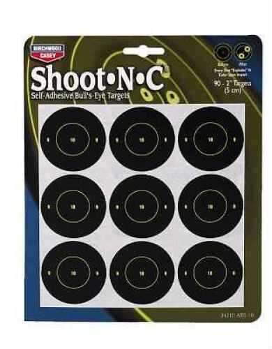 Birchwood Casey 34210 Shoot-N-C Self-Adhesive Paper 2" Bullseye Black 12 Pack