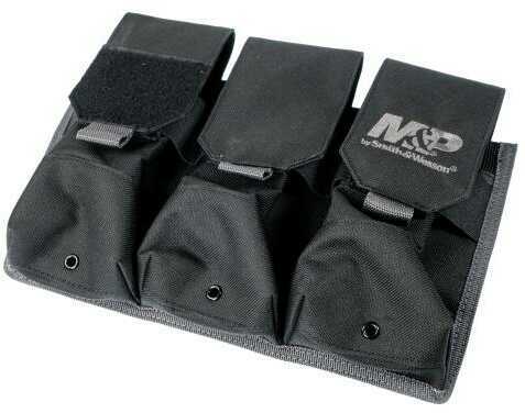M&P Accessories 110267 Pro Tac Mag Pouch Black Nylon 11.125" x 7.75" x 3" External