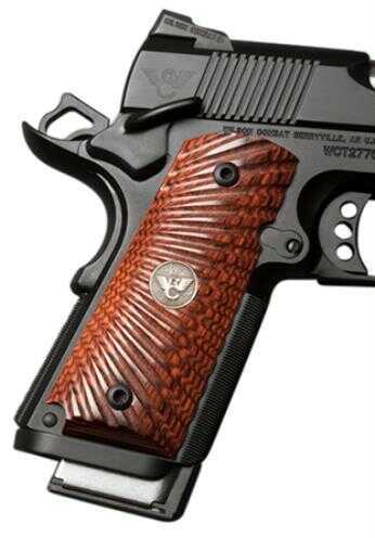 Wilson 351MCP Compact 1911 Grips Cocobolo W/Starburst Pattern Inset Medallion