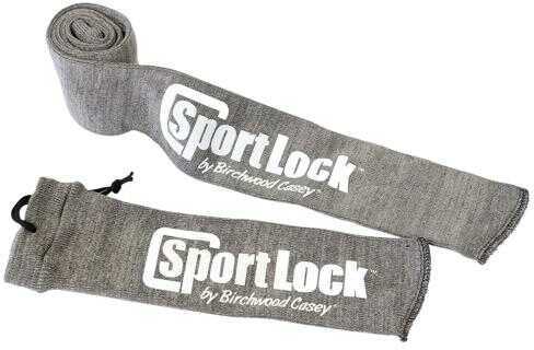 Birchwood Casey 06950 SportLock Silicone Gun Sleeve Handgun Gray Silicone-treated Cotton 15"                            